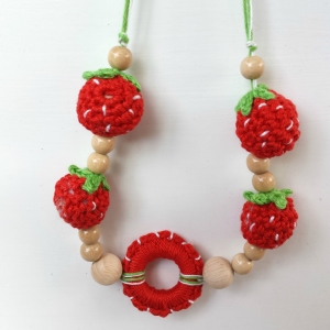 collana da allattamento fragola