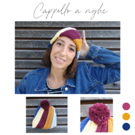 Cappello all'Uncinetto righe colorato